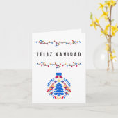 Feliz Navidad Mexicaans Spaans Kerstfeest Kaart (Gele Bloem)