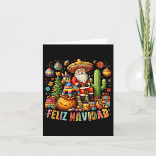 Feliz Navidad Mexicaanse Grappige Kerstfeest Kaart (Voorkant)
