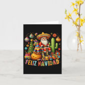 Feliz Navidad Mexicaanse Grappige Kerstfeest Kaart (Gele Bloem)