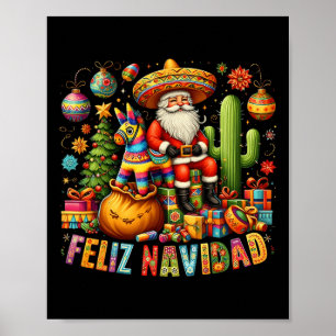 Feliz Navidad Mexicaanse Grappige Kerstfeest Poster