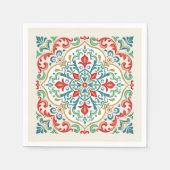 Feliz Navidad Mexicaanse Kerst Mooie Tegel Rood Servet (Voorkant)