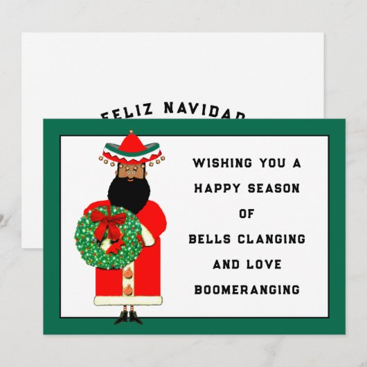 Feliz Navidad Mexicaanse kerstkaart (Voorkant / Achterkant)