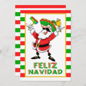 Feliz Navidad Mexicaanse kerstkerstkerstkerstkerst Feestdagenkaart (Voorkant / Achterkant)