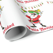 Feliz Navidad Mexicaanse Kerstman met peper verlic Cadeaupapier (Rol Hoek)