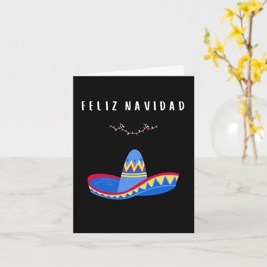 Feliz Navidad Mexicaanse Kerstmis Kaart (Gele Bloem)