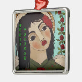 Feliz Navidad Mexican Angel Metalen Ornament (Links)