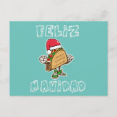 Feliz Navidad Mexican Christmas Santa Taco Briefkaart (Voorkant)
