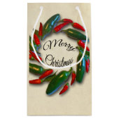 Feliz Navidad Mexican Pepper Wreath Kerstmis Klein Cadeauzakje (Achterkant)