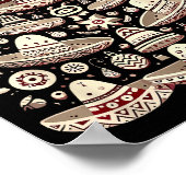 Feliz Navidad Mexican Sombrero Christmas Tree Men  Poster (Hoek)