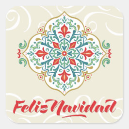 Feliz Navidad Mexico Spaanse taal Kerstmis Vierkante Sticker