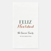 Feliz Navidad-minimalistische kerstfamilie Servet (Voorkant)