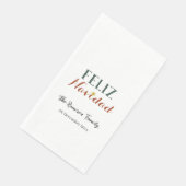 Feliz Navidad-minimalistische kerstfamilie Servet (Hoek)