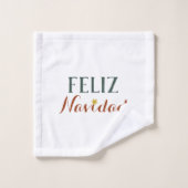 Feliz Navidad minimalistische kerstfeestdag    Bad Handdoek (Wasdoekje)