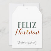 Feliz Navidad minimalistische kerstfeestdag   Kaart (Voorkant)