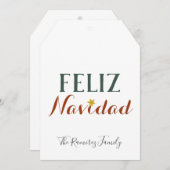 Feliz Navidad minimalistische kerstfeestdag   Kaart (Voorkant / Achterkant)
