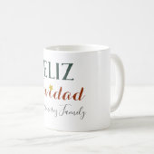 Feliz Navidad minimalistische kerstfeestdag    Koffiemok (Voorkant rechts)