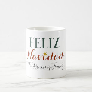 Feliz Navidad minimalistische kerstfeestdag    Koffiemok