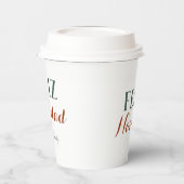 Feliz Navidad minimalistische kerstfeestdag Papieren Bekers (Links)