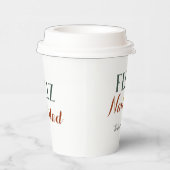 Feliz Navidad minimalistische kerstfeestdag Papieren Bekers (Rechts)