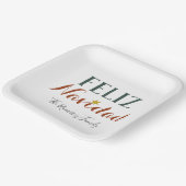 Feliz Navidad minimalistische kerstfeestdag Papieren Bordje (Gebogen)