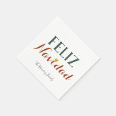 Feliz Navidad minimalistische kerstfeestdag Servet (Hoek)