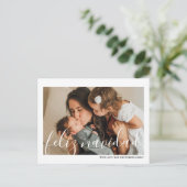 Feliz Navidad Minimalistische typografie Foto Briefkaart (Staand voorkant)