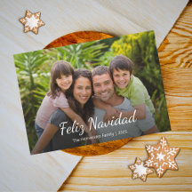 Feliz Navidad Modern Christmas Family Foto
