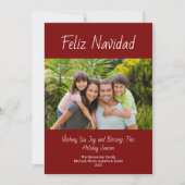 Feliz Navidad Modern familie - Kerstfeest Feestdagenkaart (Voorkant)