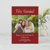 Feliz Navidad Modern familie - Kerstfeest Feestdagenkaart (Staand voorkant)