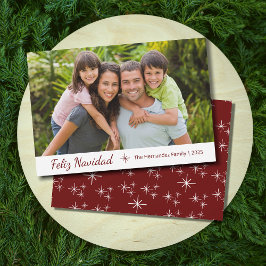 Feliz Navidad Modern familie - Kerstfeest Feestdagenkaart