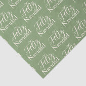 Feliz Navidad Modern Green Kerstfeestdag Tissuepapier (Detail)