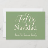 Feliz Navidad Modern Kerstfamilie Greeting Kaart (Voorkant)