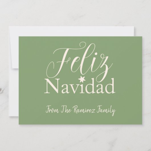 Feliz Navidad Modern Kerstfamilie Greeting Kaart (Voorkant)