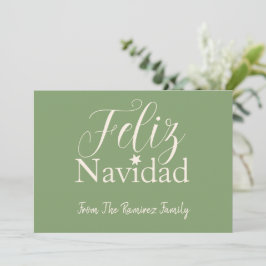 Feliz Navidad Modern Kerstfamilie Greeting Kaart