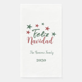 Feliz Navidad Modern kerstfamilie Servet