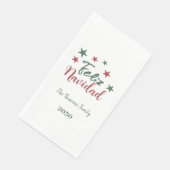 Feliz Navidad Modern kerstfamilie Servet (Hoek)