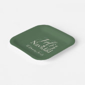 Feliz Navidad Modern Kerstfeest Papieren Bordje (Gebogen)