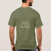 Feliz Navidad Modern Kerstfeest T-shirt (Achterkant)