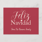 Feliz Navidad Modern kerstfeestdag Briefkaart (Voorkant)
