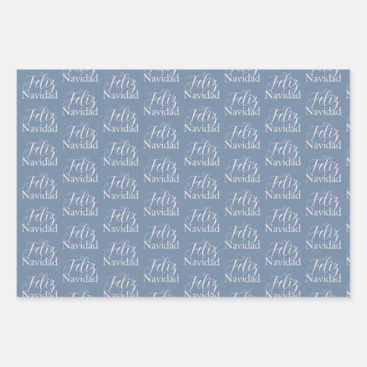Feliz Navidad Modern kerstfeestdag Inpakpapier Vel (Voorkant 3)