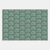 Feliz Navidad Modern kerstfeestdag Inpakpapier Vel (Voorkant 2)