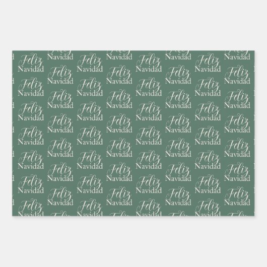 Feliz Navidad Modern kerstfeestdag Inpakpapier Vel (Voorkant 2)