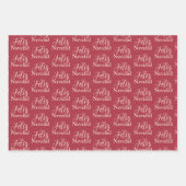 Feliz Navidad Modern kerstfeestdag Inpakpapier Vel (Voorkant)