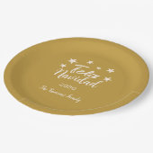 Feliz Navidad Modern kerstfeestdag Papieren Bordje (Gekanteld)