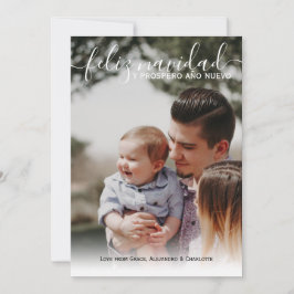 Feliz Navidad Modern kerstfoto Kaart