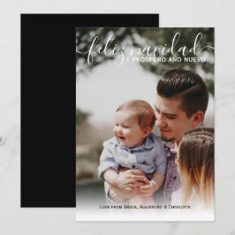 Feliz Navidad Modern kerstfoto Kaart