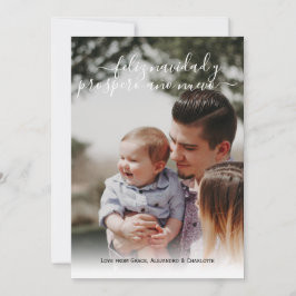 Feliz Navidad Modern kerstfoto Kaart