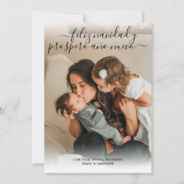 Feliz Navidad Modern kerstfotokaart Kaart