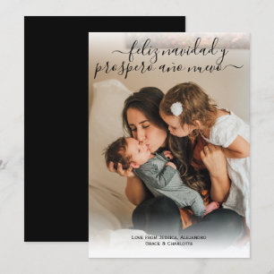 Feliz Navidad Modern kerstfotokaart Kaart
