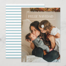 Feliz Navidad Modern kerstfotokaart Kaart